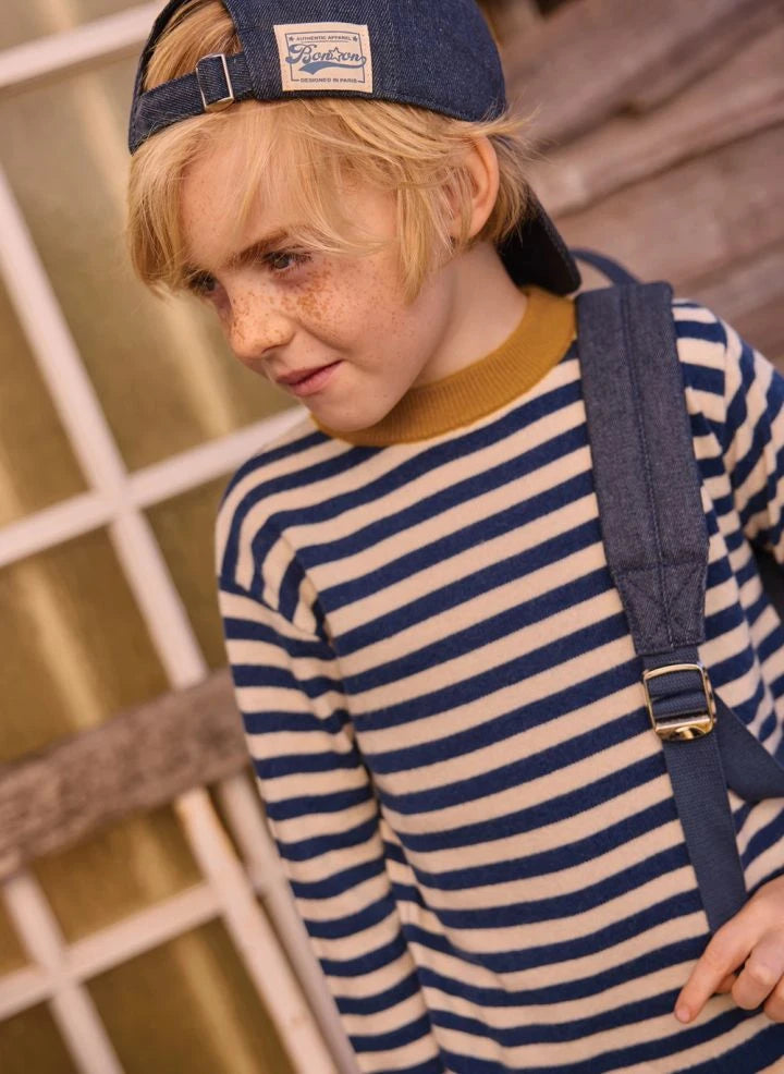 Bonton - Pepito Striped Sweater | Navy