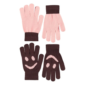 Molo - 2 Pair Kello Smiley Glove Set | Brown