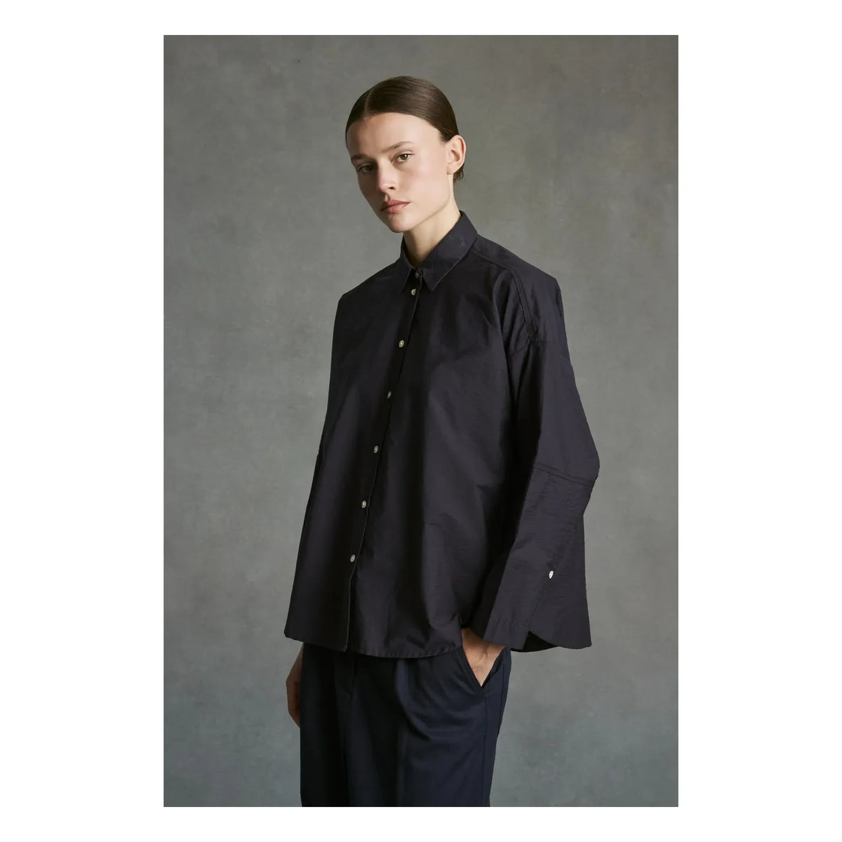Hod - Ketty Poplin Shirt | Navy