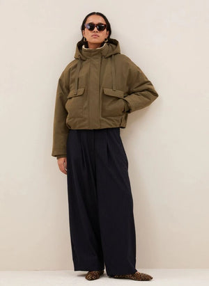 By Bar - Dean Hooded Jacket | Khaki