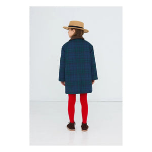 Tinycottons - Blue Checkered Trench Coat