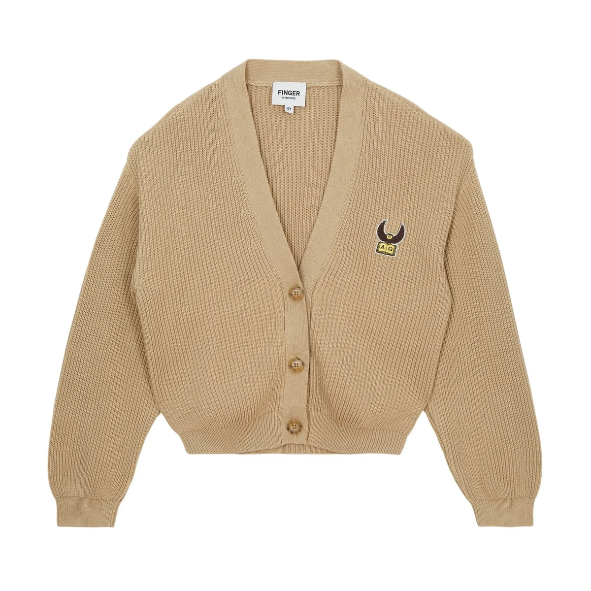 Finger in the nose - Angel Organic Cotton Cardigan | Beige