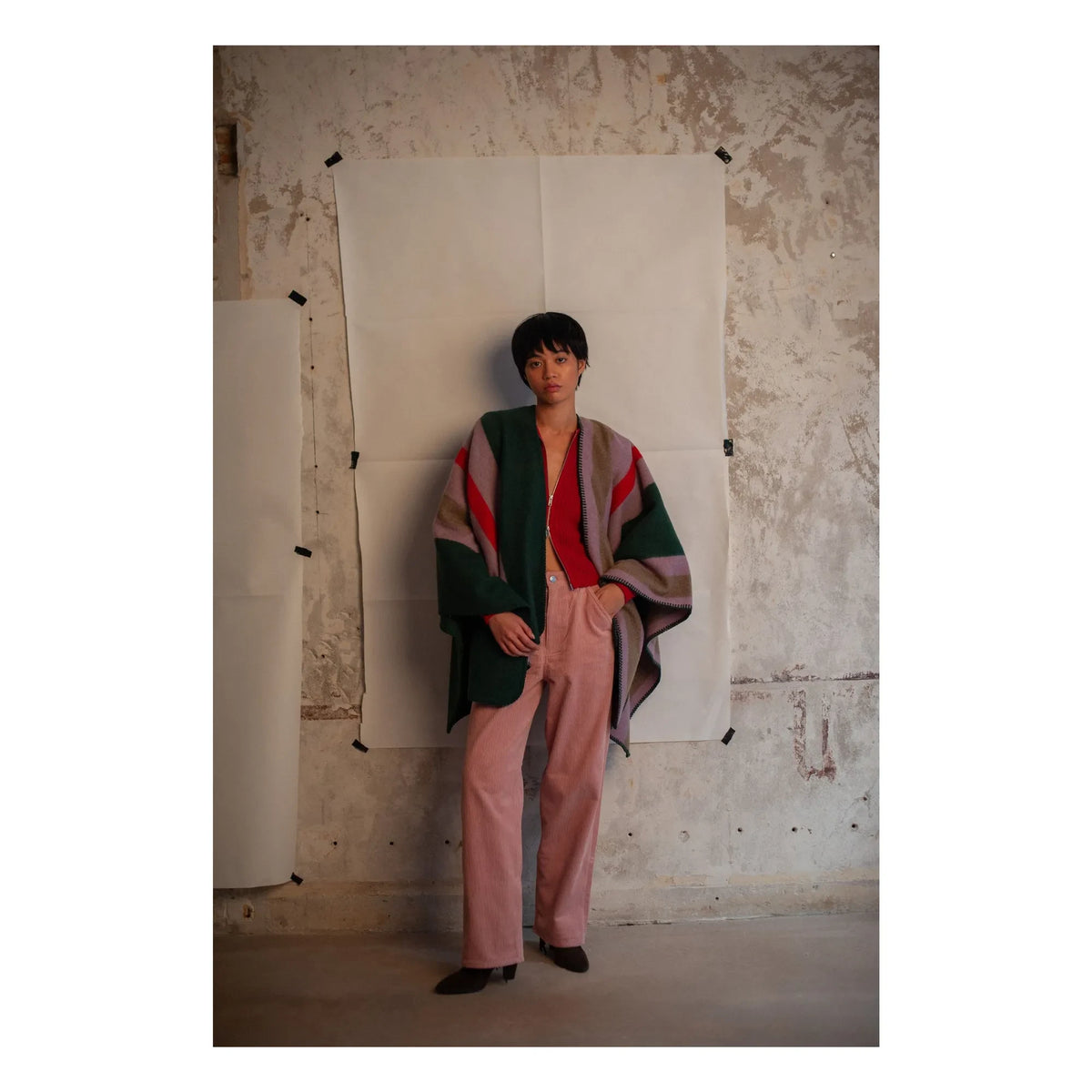 La Méricaine - Miwoks Recycled Wool Cape | Purple