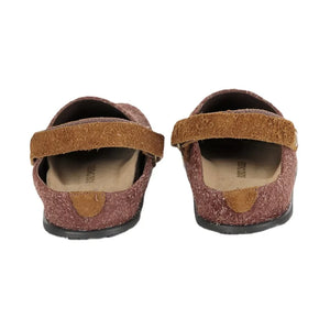 Bobo Choses - Garden Fur Leather Slippers | Dark Brown