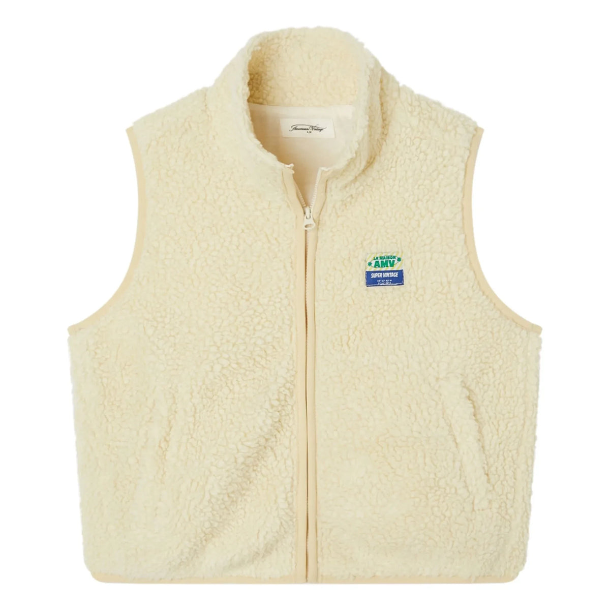 American Vintage - Sherpa Hoktown Sleeveless Jacket | Ecru