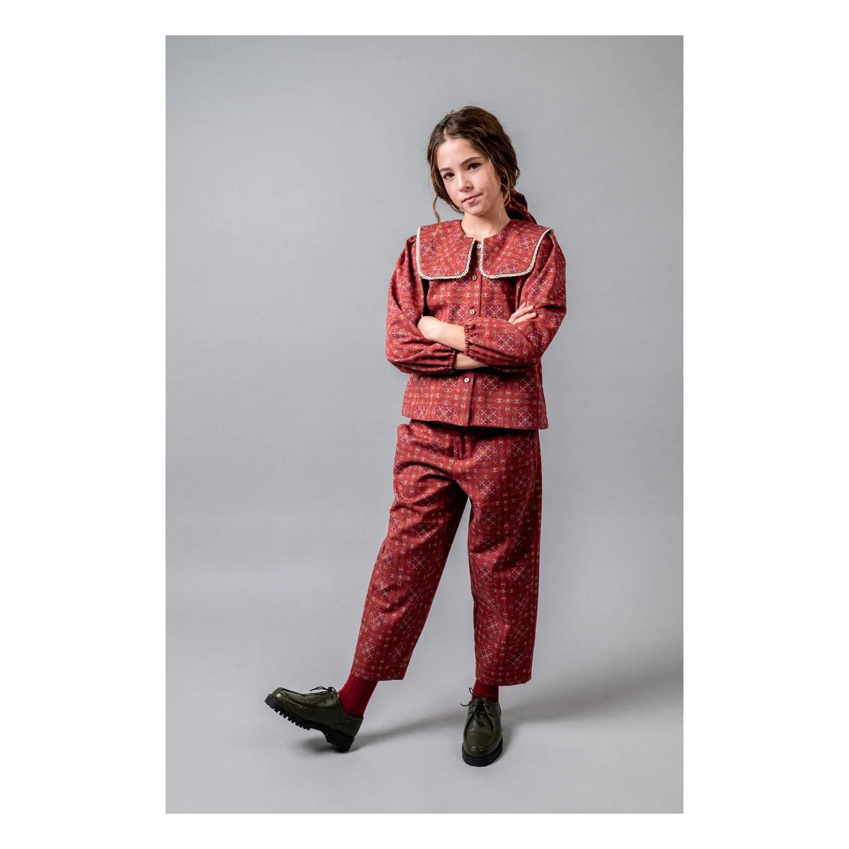 birinit - Ribera organic cotton pants | Burgundy