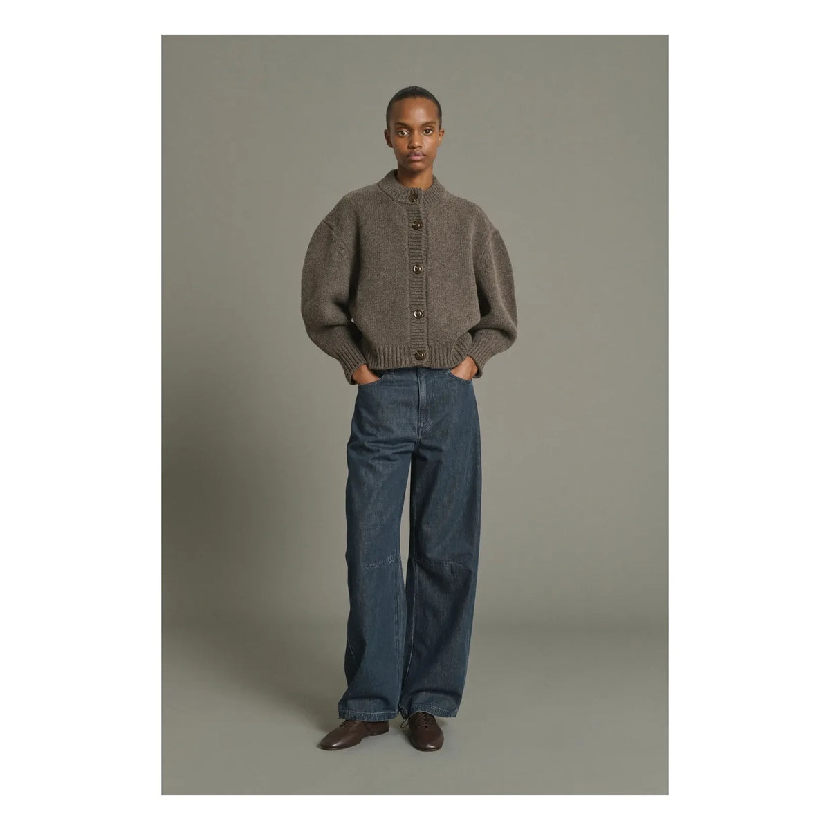 Soeur - Léonard Cardigan Merino Wool | Ice Brown