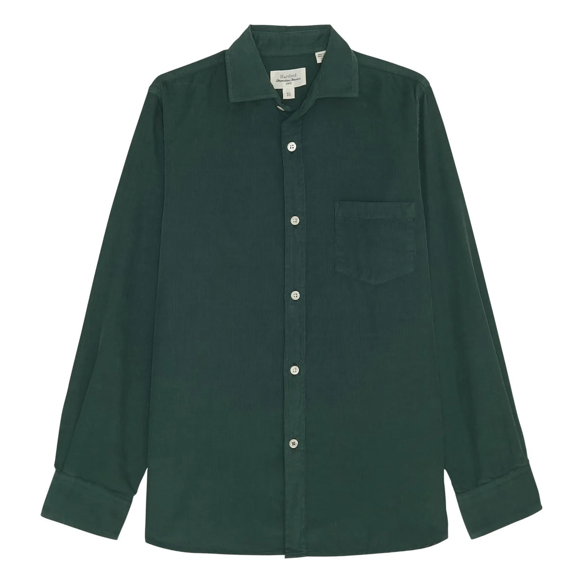 Hartford - Paul Pat Velvet Shirt | Chrome Green