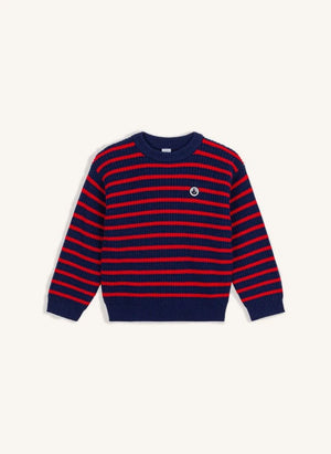 Petit Bateau - Striped Wool Sweater | Navy