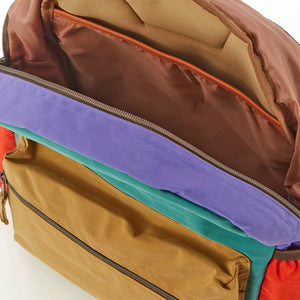 Ocean&Ground - Multi-Colored Block Backpack | Emerald Green