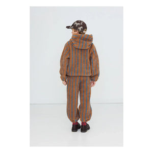 Tinycottons - Striped Sherpa Style Jacket | Brown