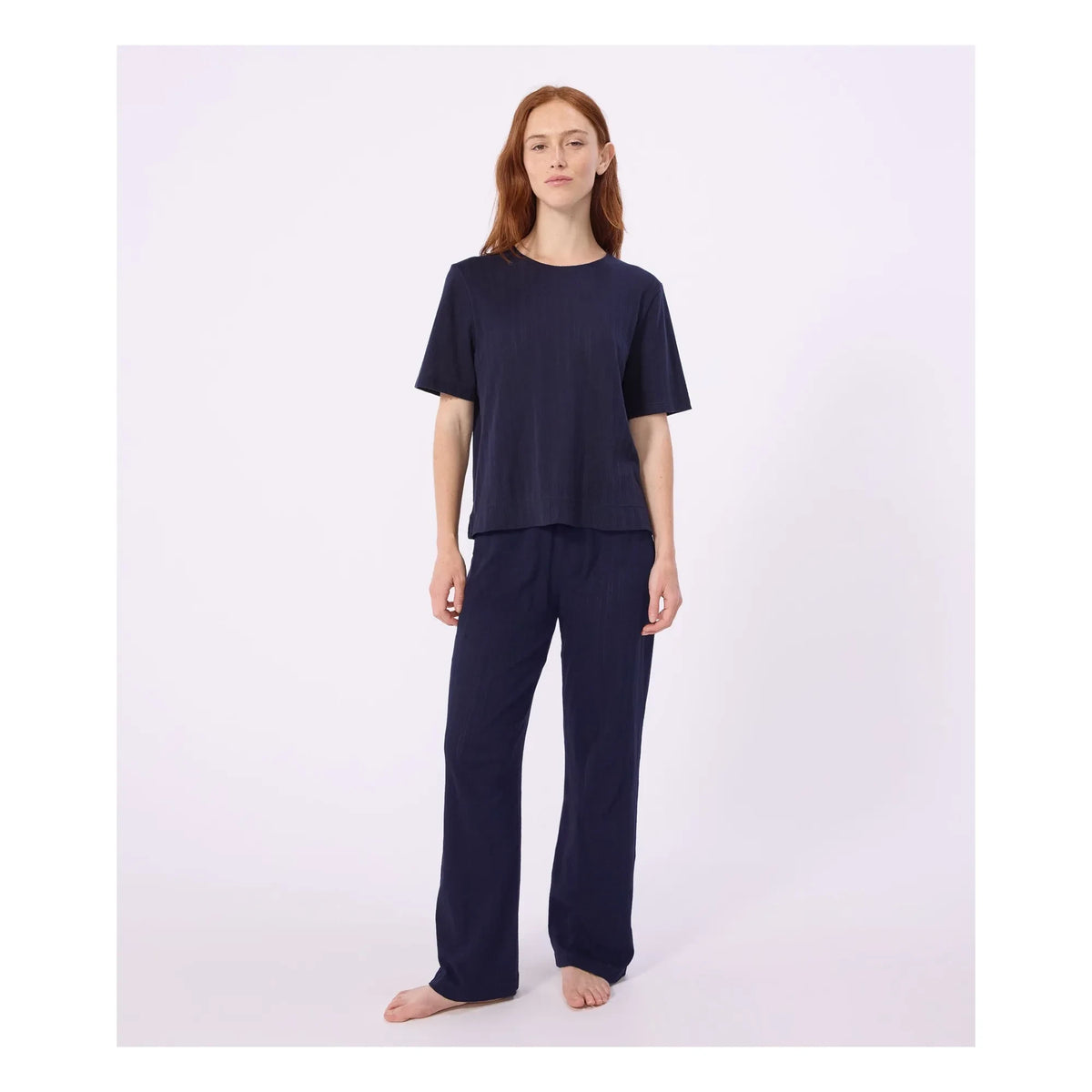 Petit Bateau - Navy blue liquid pajamas