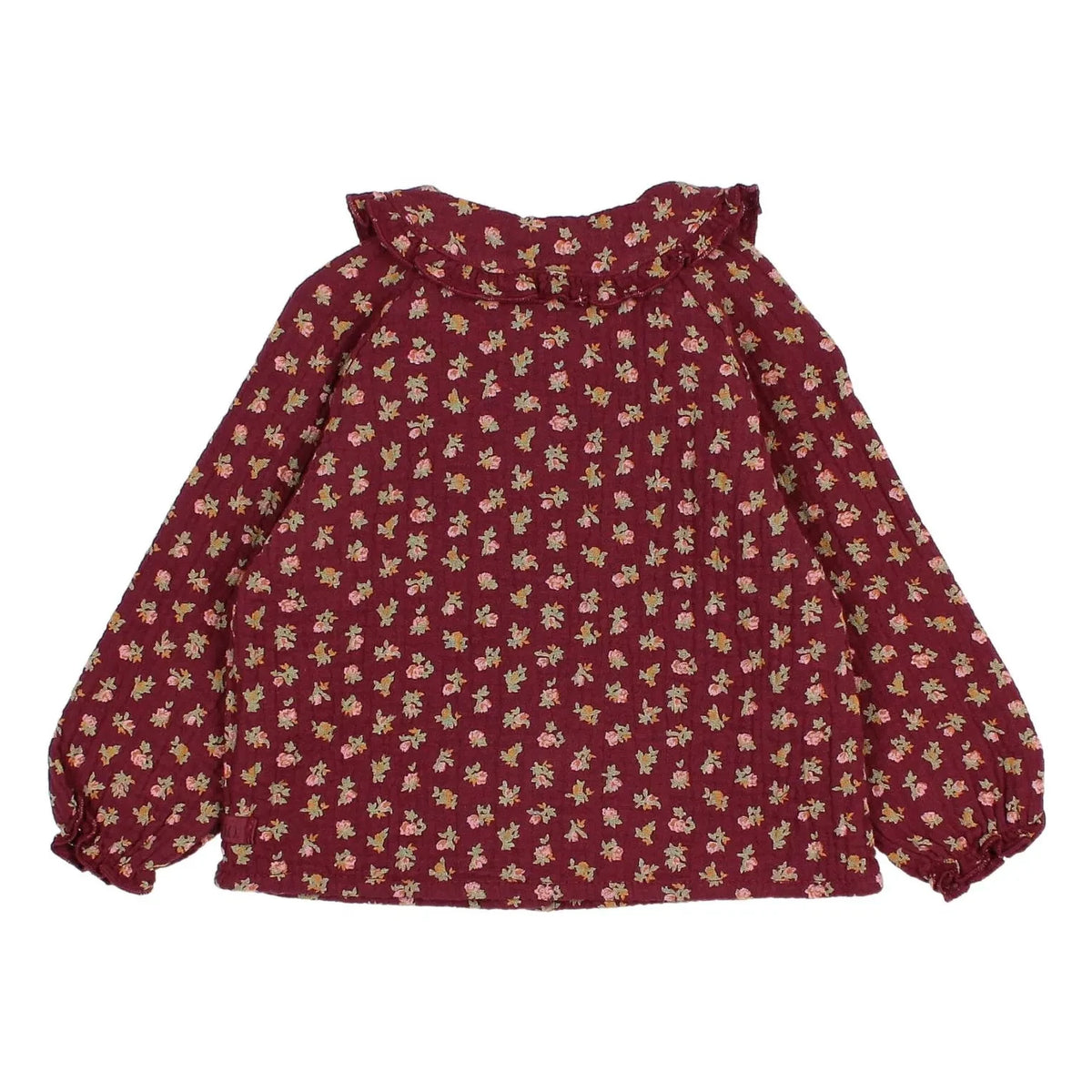 Búho - Claudine Collar Cottage Fleurie Organic Cotton Blouse | Light Pink
