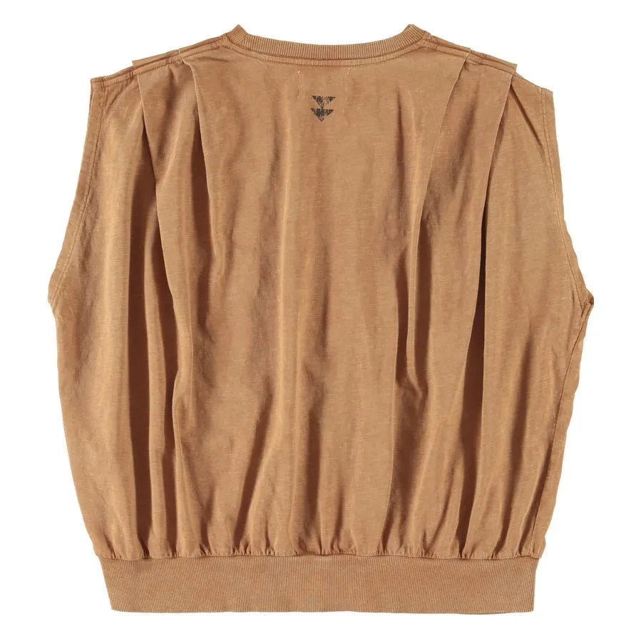Sisters Department - Joana Flame Pattern Cotton Top | Brown