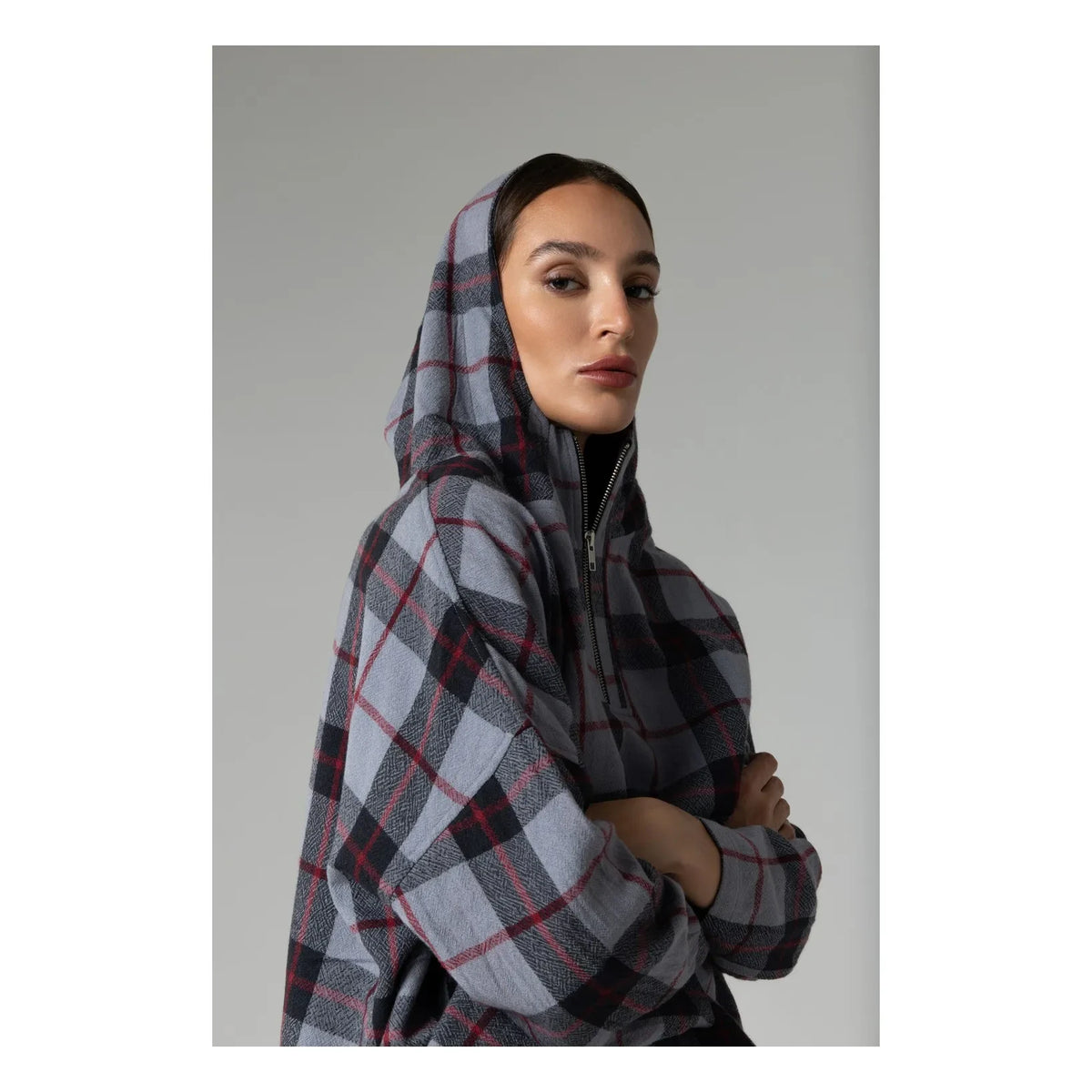 Virginie de Vinster - Paul Laine Merinos Hoodie Sweatshirt | Gray