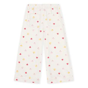 Petit Bateau - Big Heart Pants | Ecru