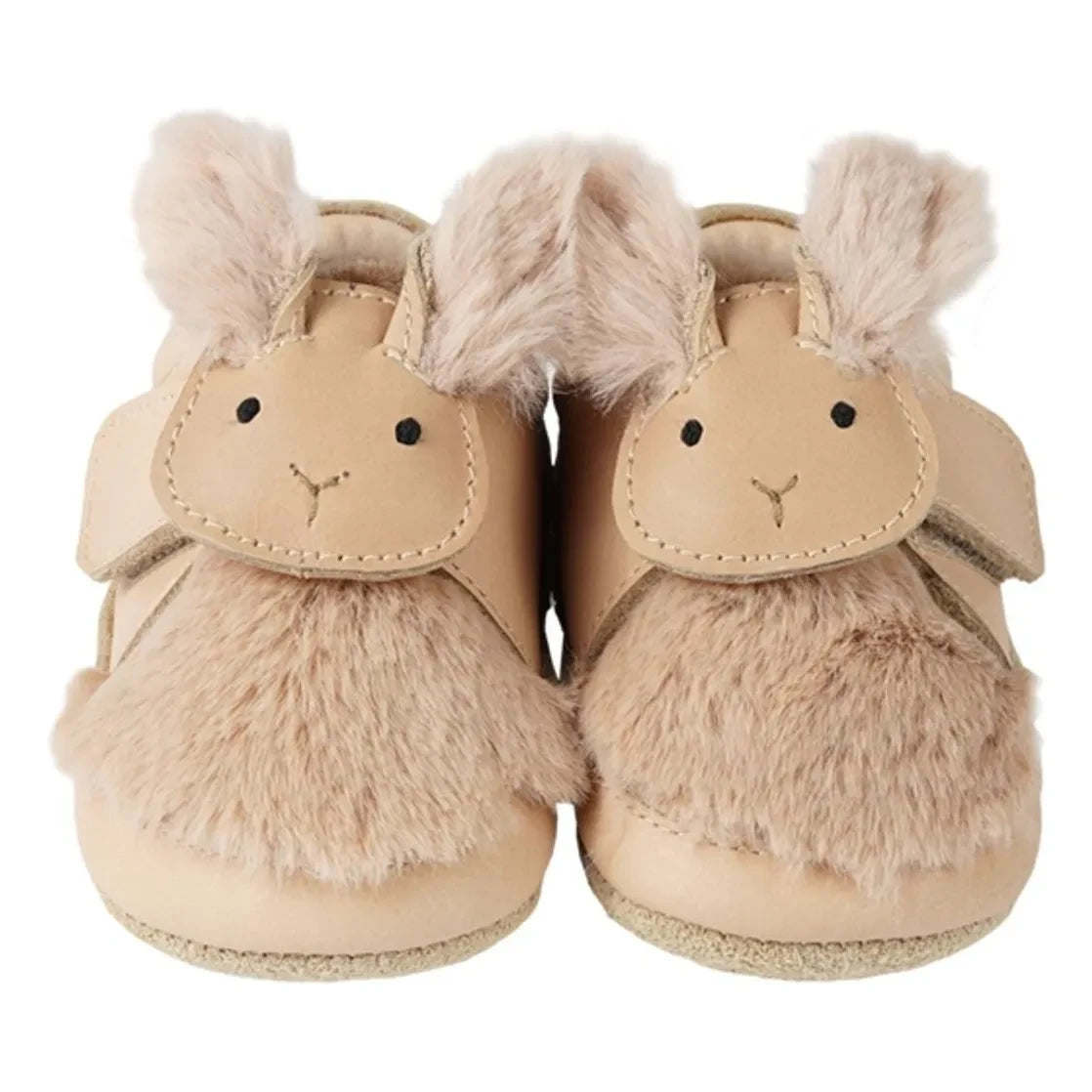 Donsje - Fluffy Matjin Rabbit Slippers | Beige Pink