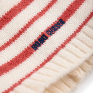 Bobo Choses - Recycled Fiber Striped Beanie | Ecru
