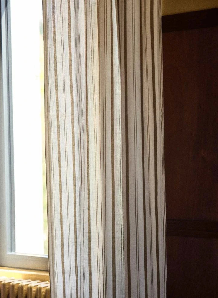 Gabrielle Paris - Tuileries Striped Curtain | Khaki