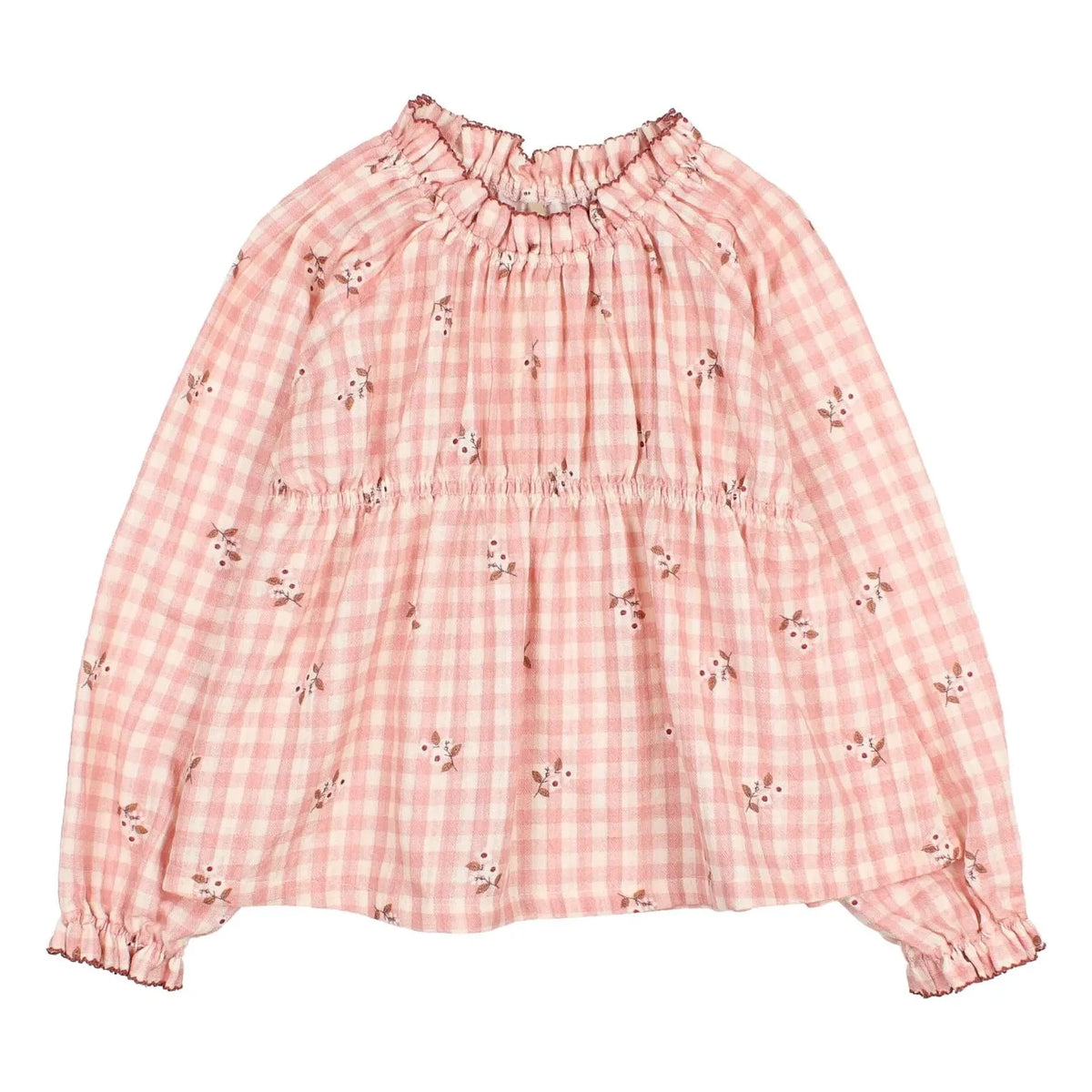 Búho - Vichy Floral Blouse | Pink