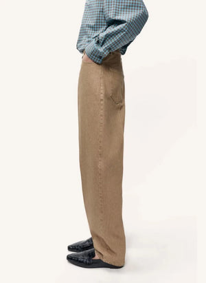 Cordera - Carrot Fit Cotton Trousers | Beige