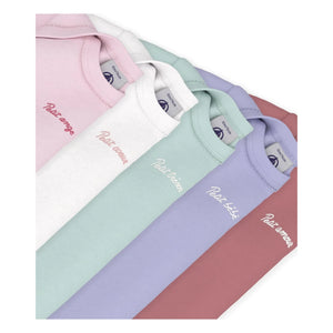 Petit Bateau - 5-Piece Petit Coeur Organic Cotton Bodysuit Set | Pink