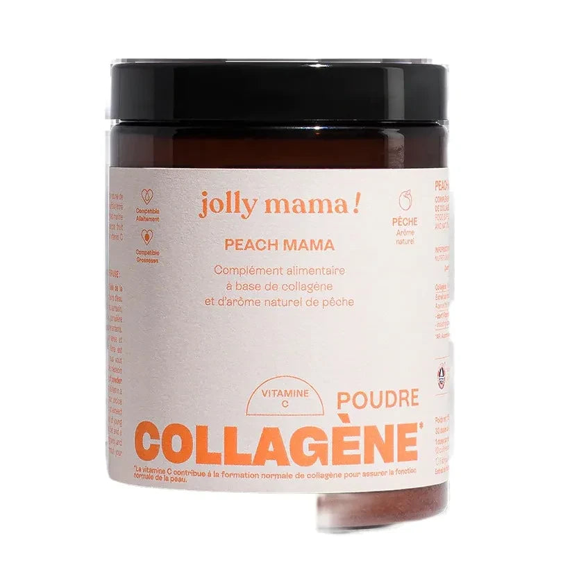 Jolly Mama - Marine collagen powder, peach flavored - 126 g