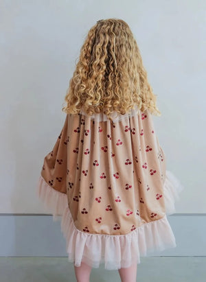 Mimi & Lula - Cape Cerises Velours | Beige