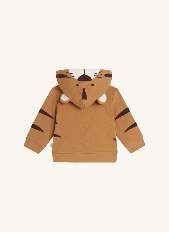 Stella McCartney Kids - Tiger Hooded Sweatshirt | Camel