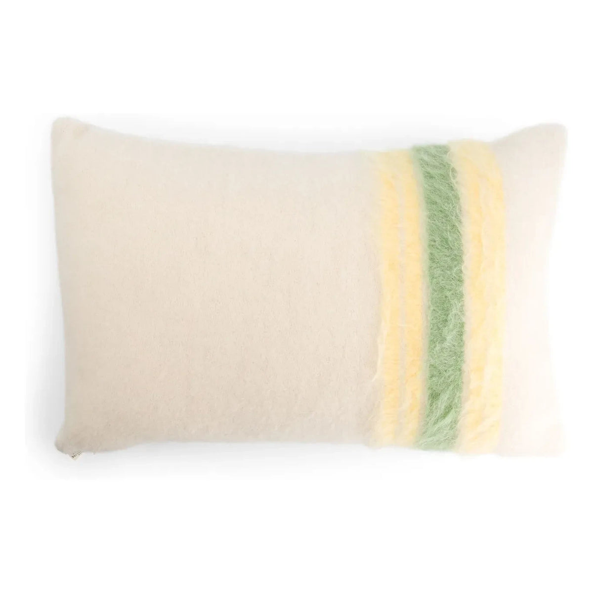 The Socialite Family - Carino rectangular striped mohair cushion | Yellow