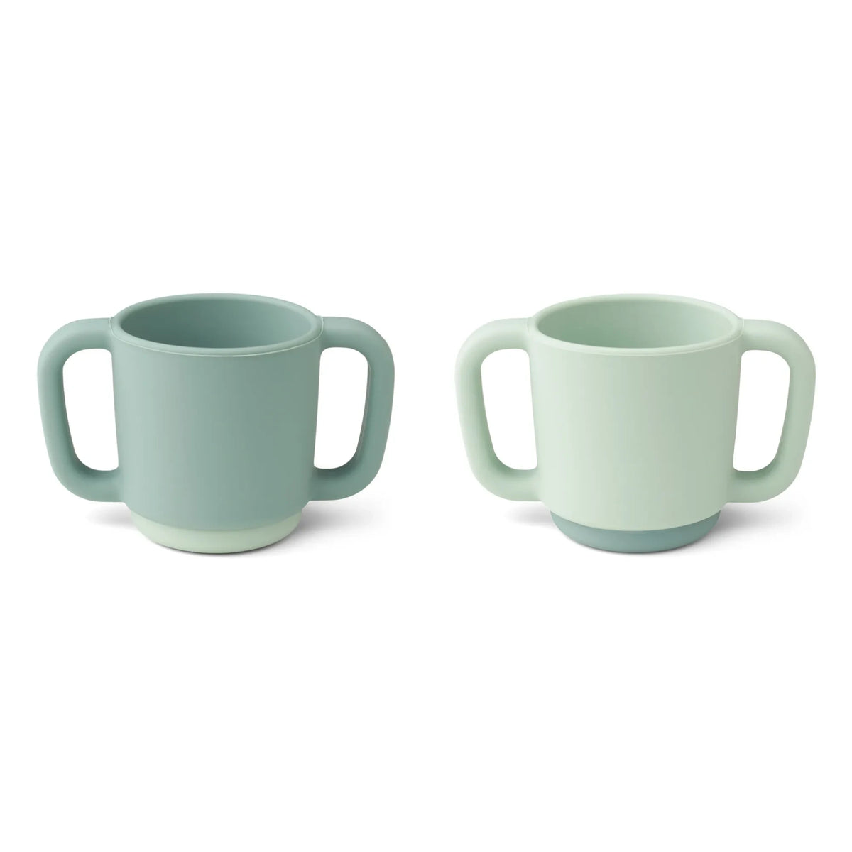 Liewood - Alicia Silicone Training Cups - Set of 2 | Grey blue