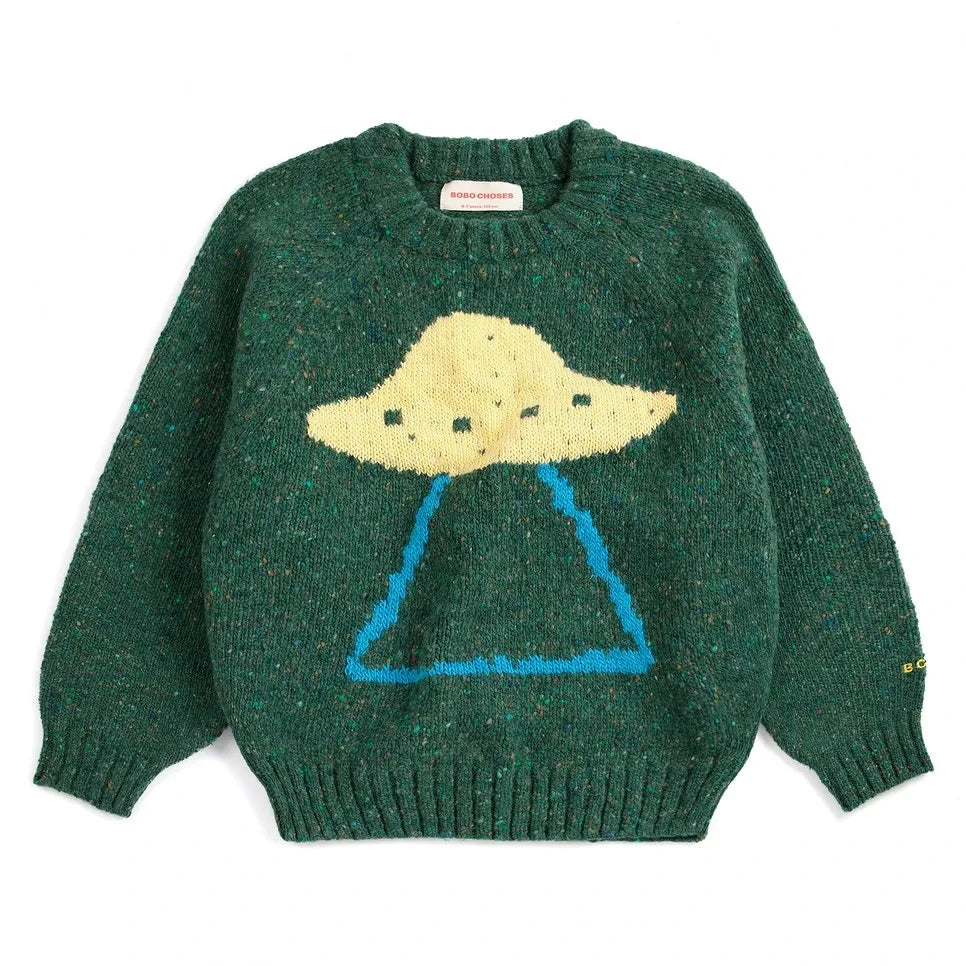 Bobo Choses - Wool butterfly-collar sweater | Green