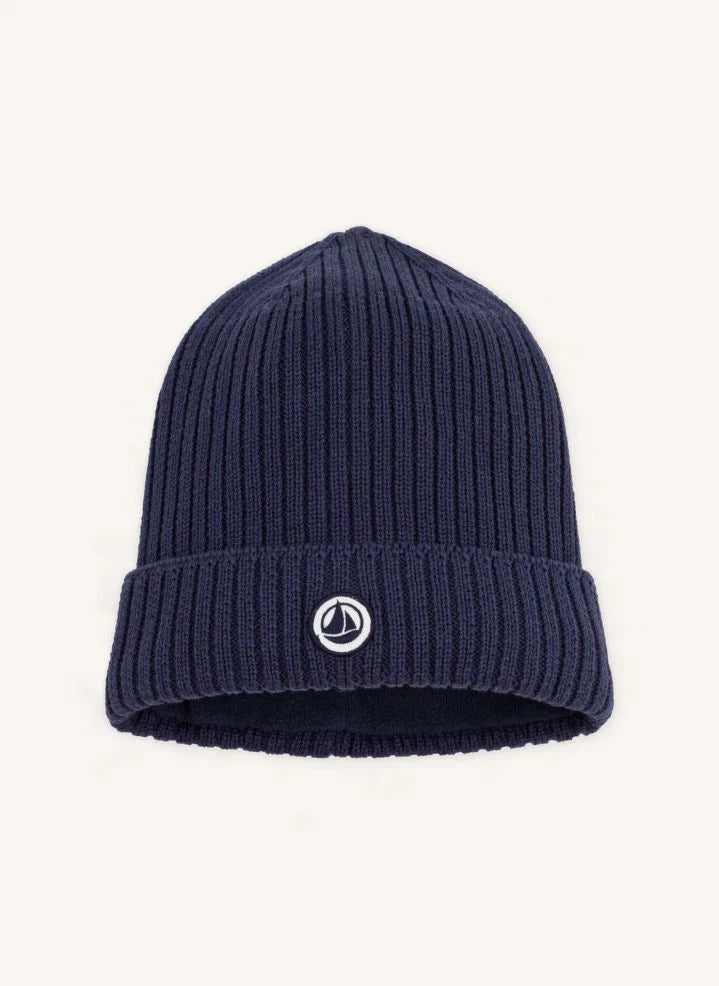 Petit Bateau - Organic cotton lined hat | Navy