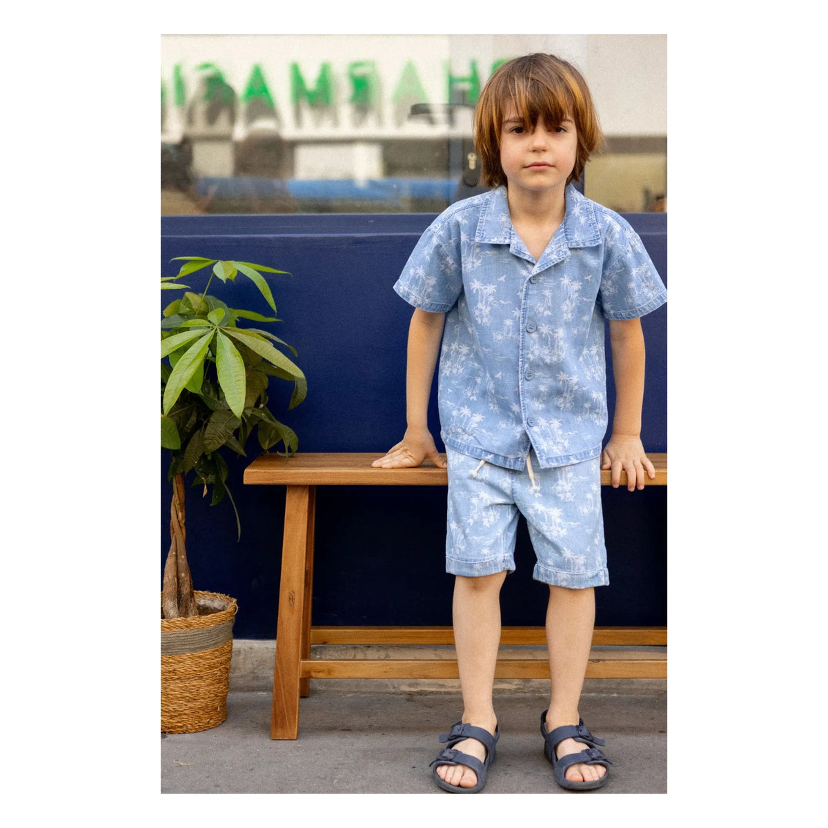 Louis Louise - Denim Magnum Hawaii Shirt | Light Blue