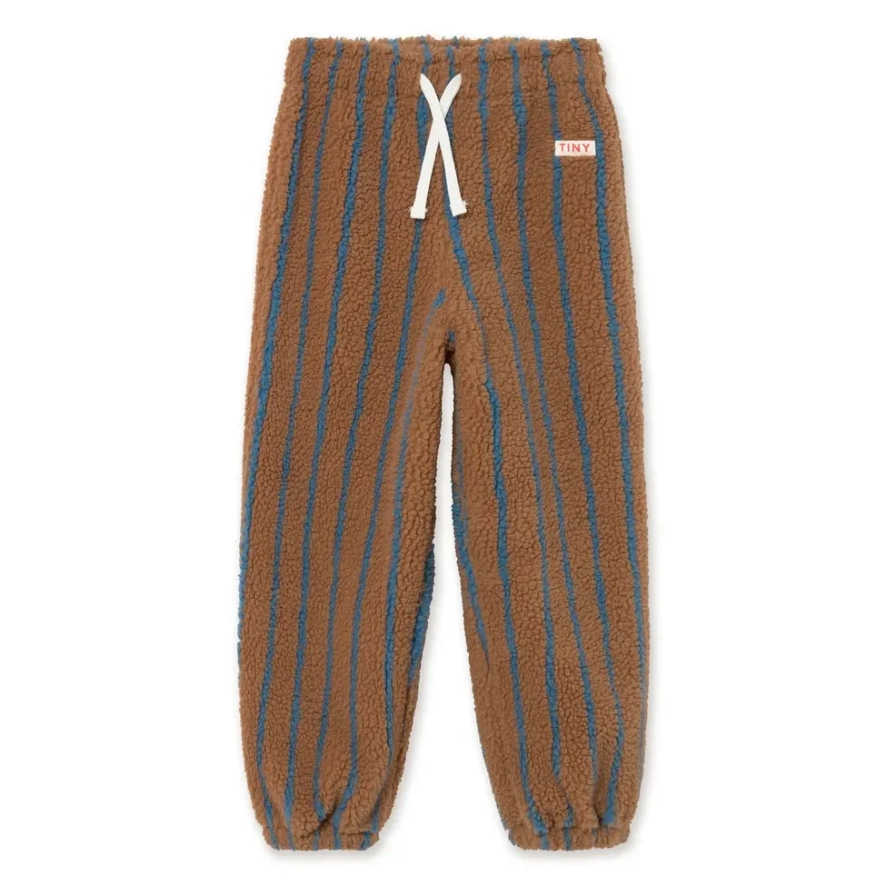 Tinycottons - Striped Sherpa Style Jogger | Brown