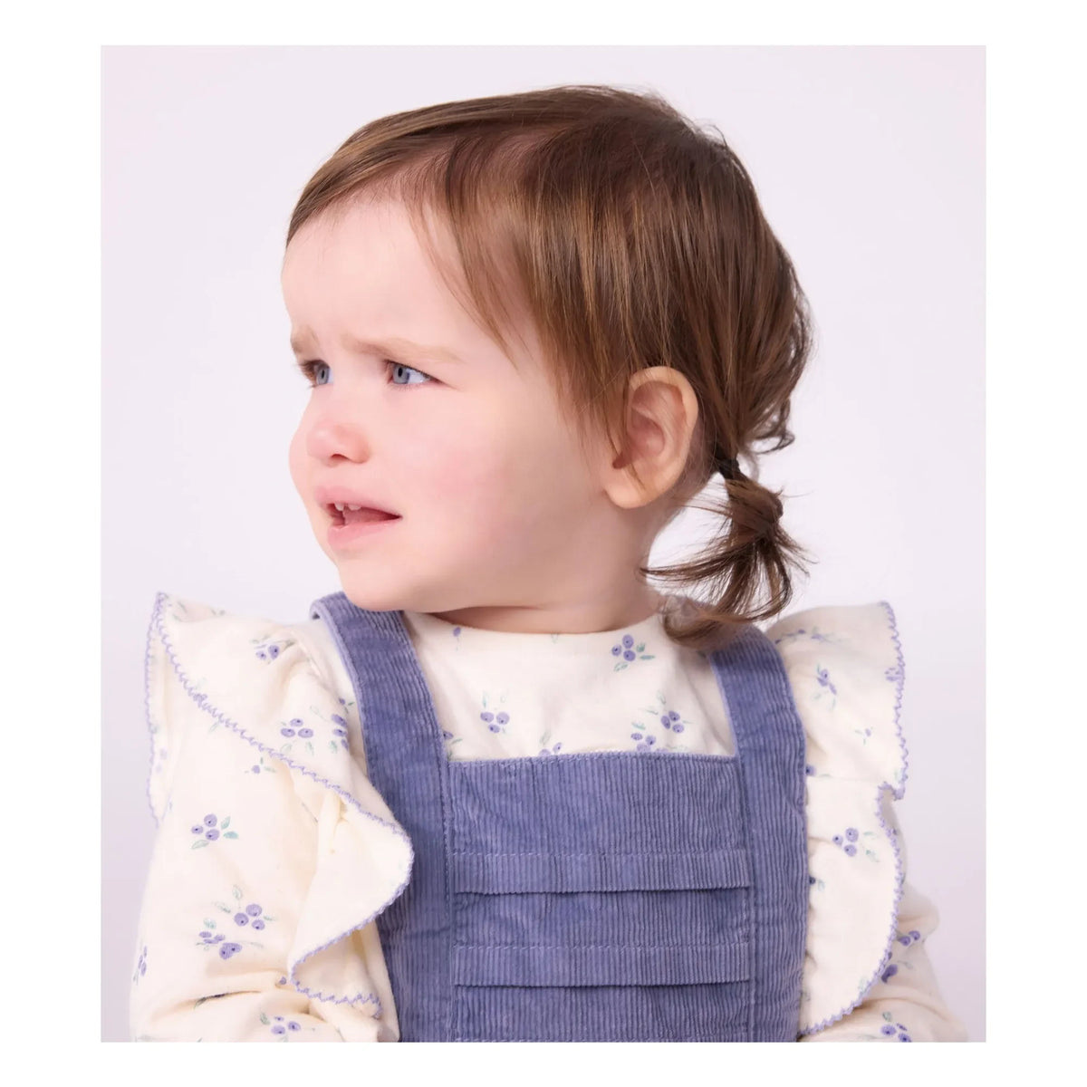 Petit Bateau - Ruffled Floral Blouse Organic Cotton | Ecru