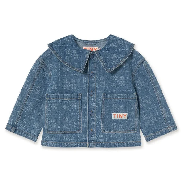 Tinycottons - Flower Pattern Denim Jacket | Oats