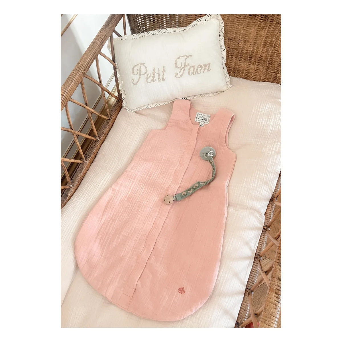 Editions Aimable - Gaston summer sleep sack | Old Rose Gauze