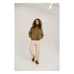 Sacrécoeur - Lise Leather Jacket | Khaki