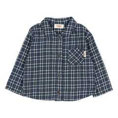 Búho - Baby checkered shirt | Navy Blue