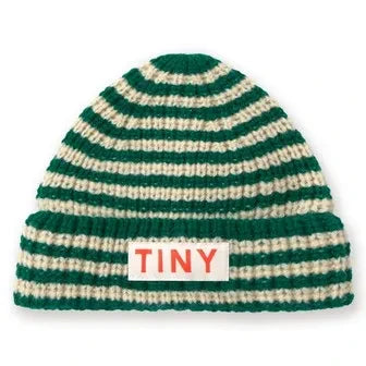 Tinycottons - Striped Wool Baby Hat | Green