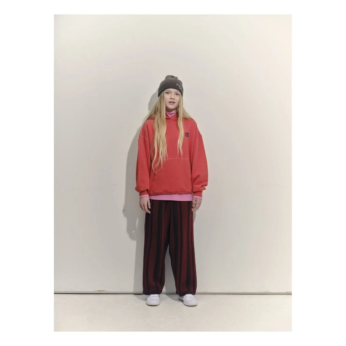 Main Story - Organic Cotton Logo Hoodie Sweatshirt | Red