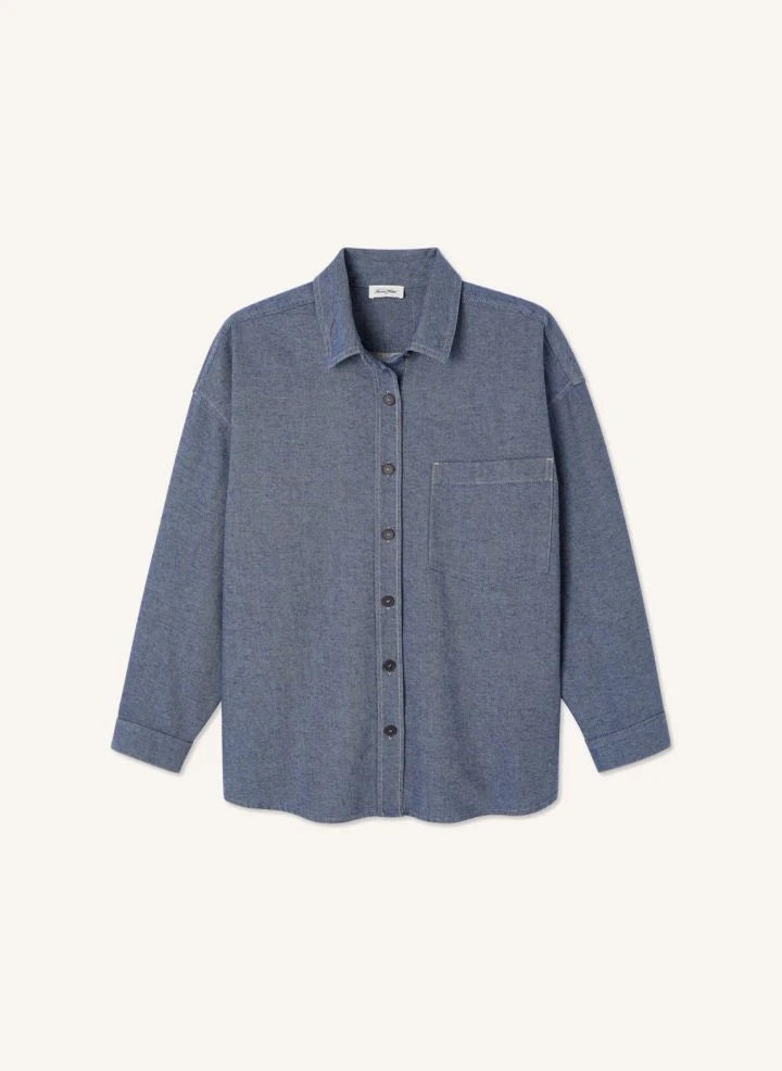 American Vintage - Lofway Cotton Shirt | Bleu stone