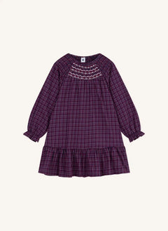Petit Bateau - Organic cotton ruffle dress | Navy