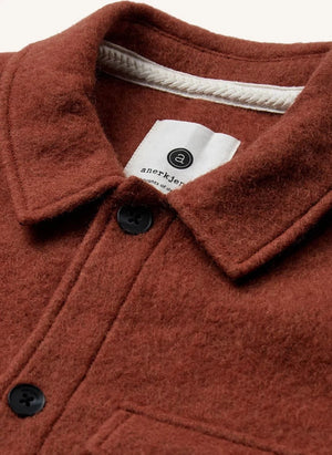 Anerkjendt - Akoscar Wool Overshirt | Terracotta