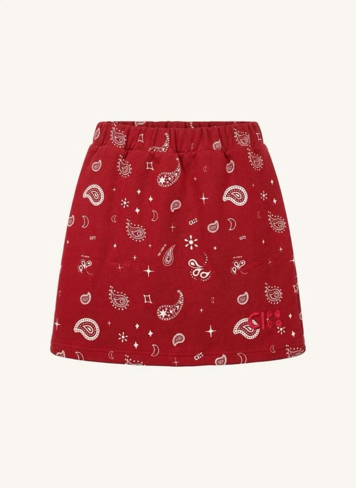 Cos I Said So - Organic Cotton Paisley Skirt | Red