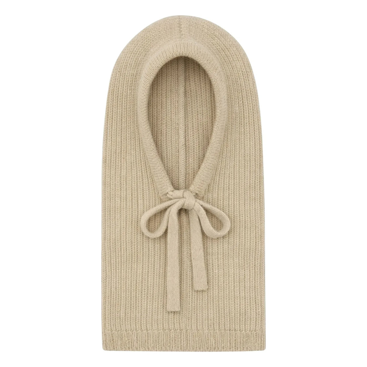 Kujten - Sybel Jersey Cashmere Balaclava | Latte