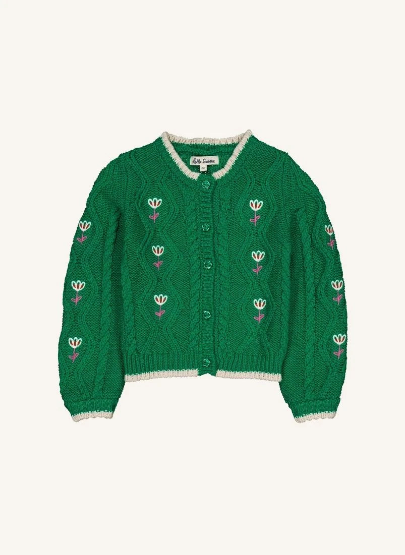 Hello Simone - Lison cardigan | Green