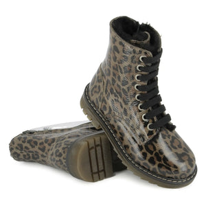 Pom d'Api - Sid Ranger Fur Leopard Boots | Brown