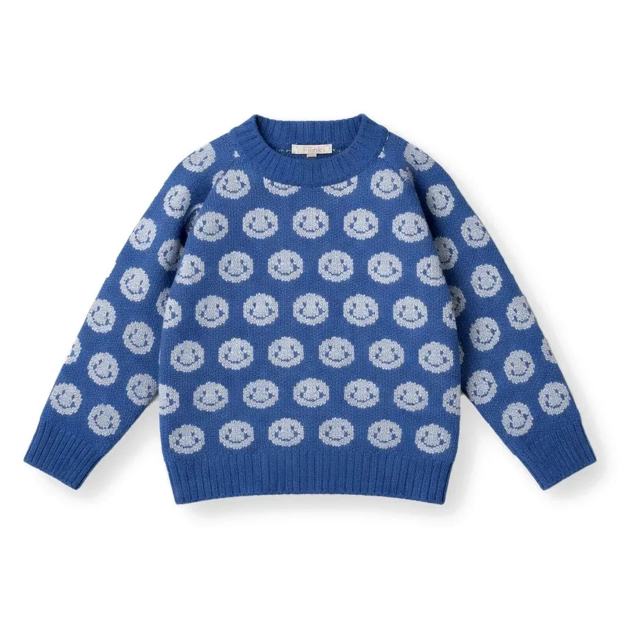 Fliink - "Cool Emojis" Sweater | Blue